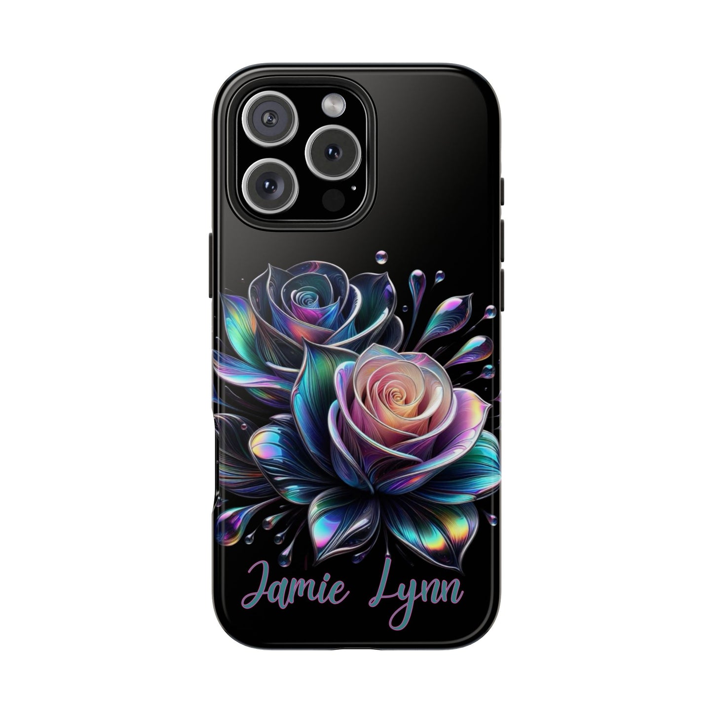Personalized lotus rose floral phone case- iPhone compatible