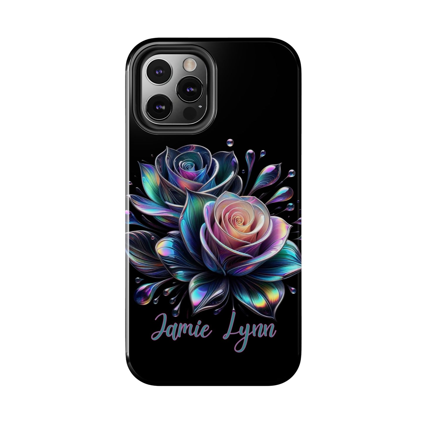Personalized lotus rose floral phone case- iPhone compatible