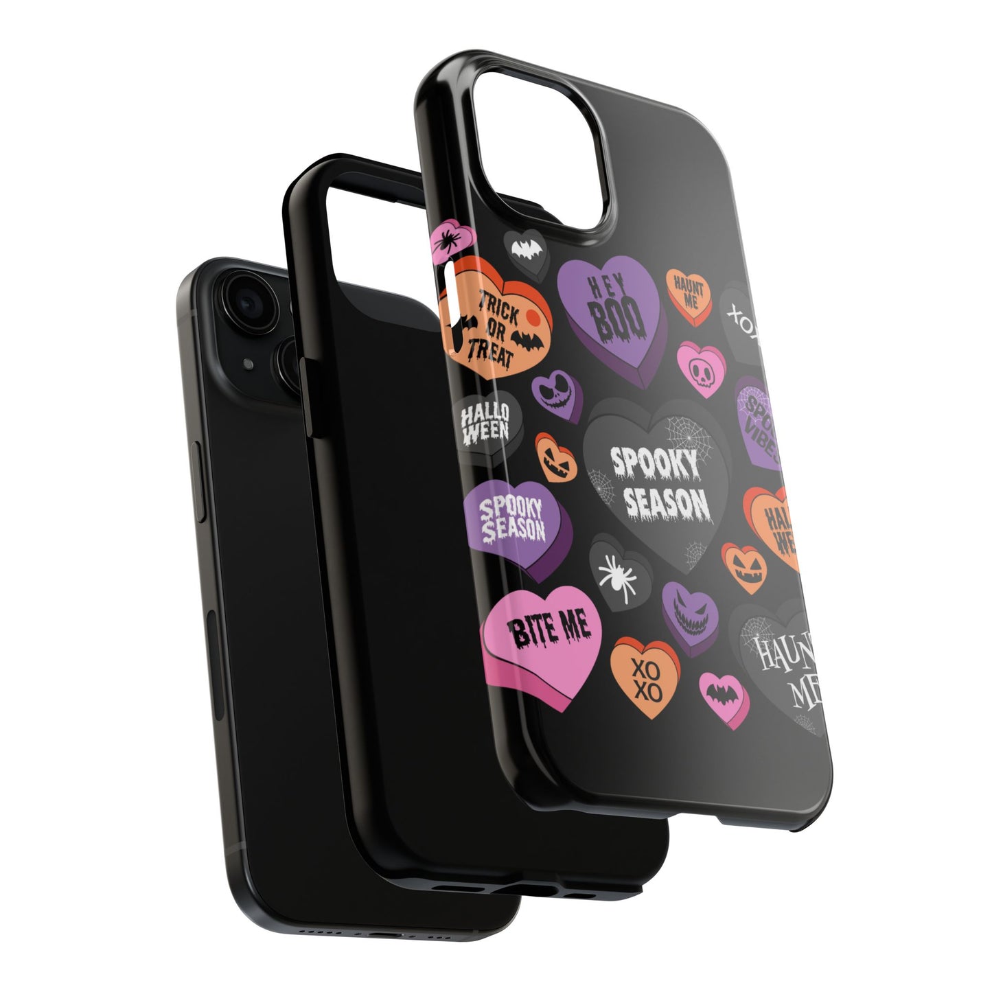 Spooky candy hearts iPhone cases models 11-15!