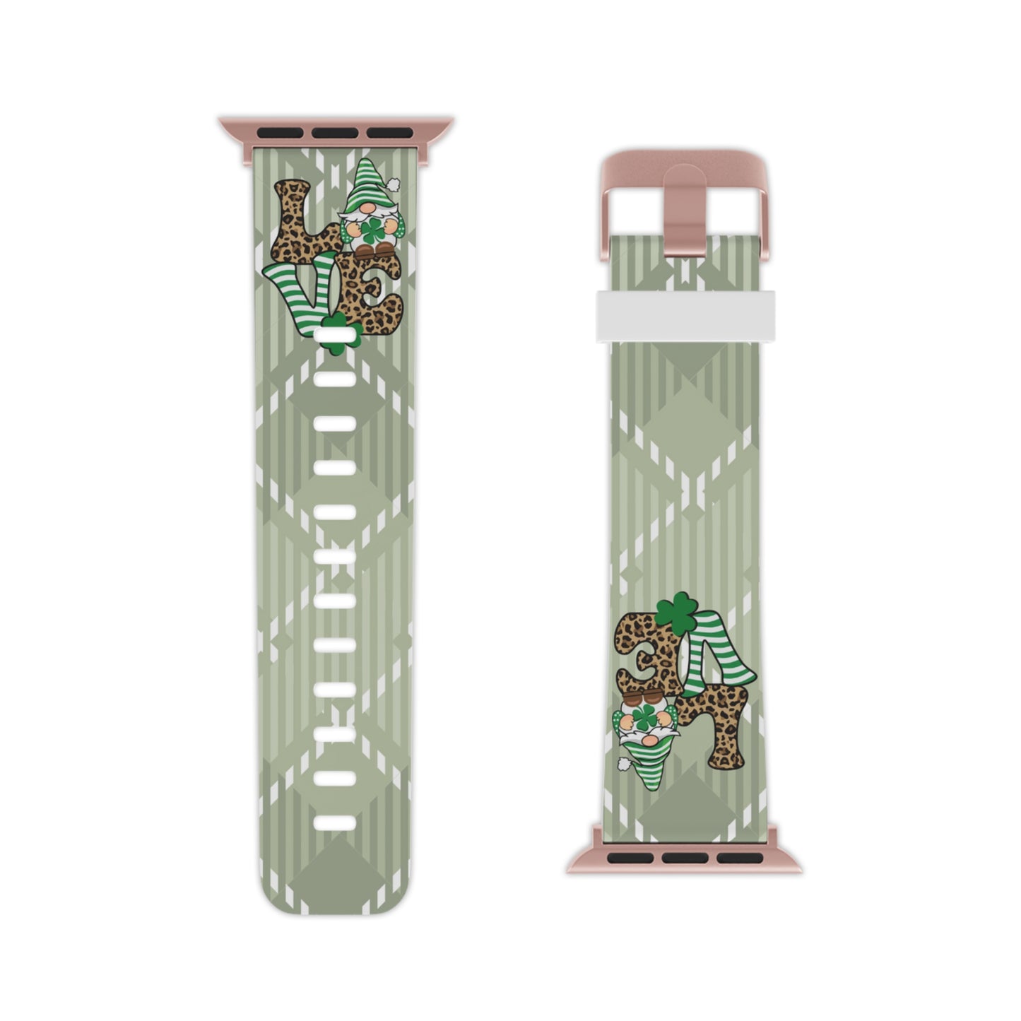 Shamrock Gnome love Watch Band for Apple Watch Series 1-9, SE and Ultra, 38-40mm/ 42-44mm