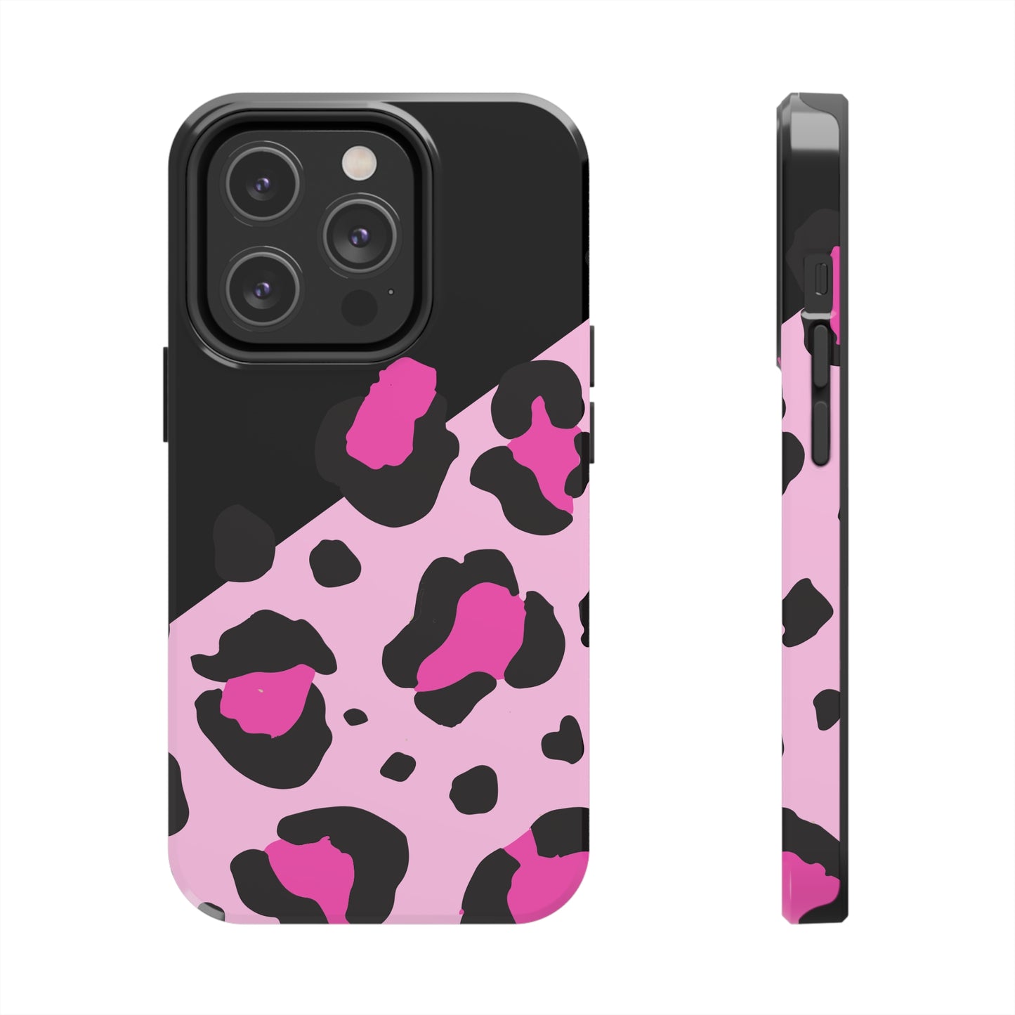 pink & black leopard print Tough Phone Cases iPhone 14 pro max accessories