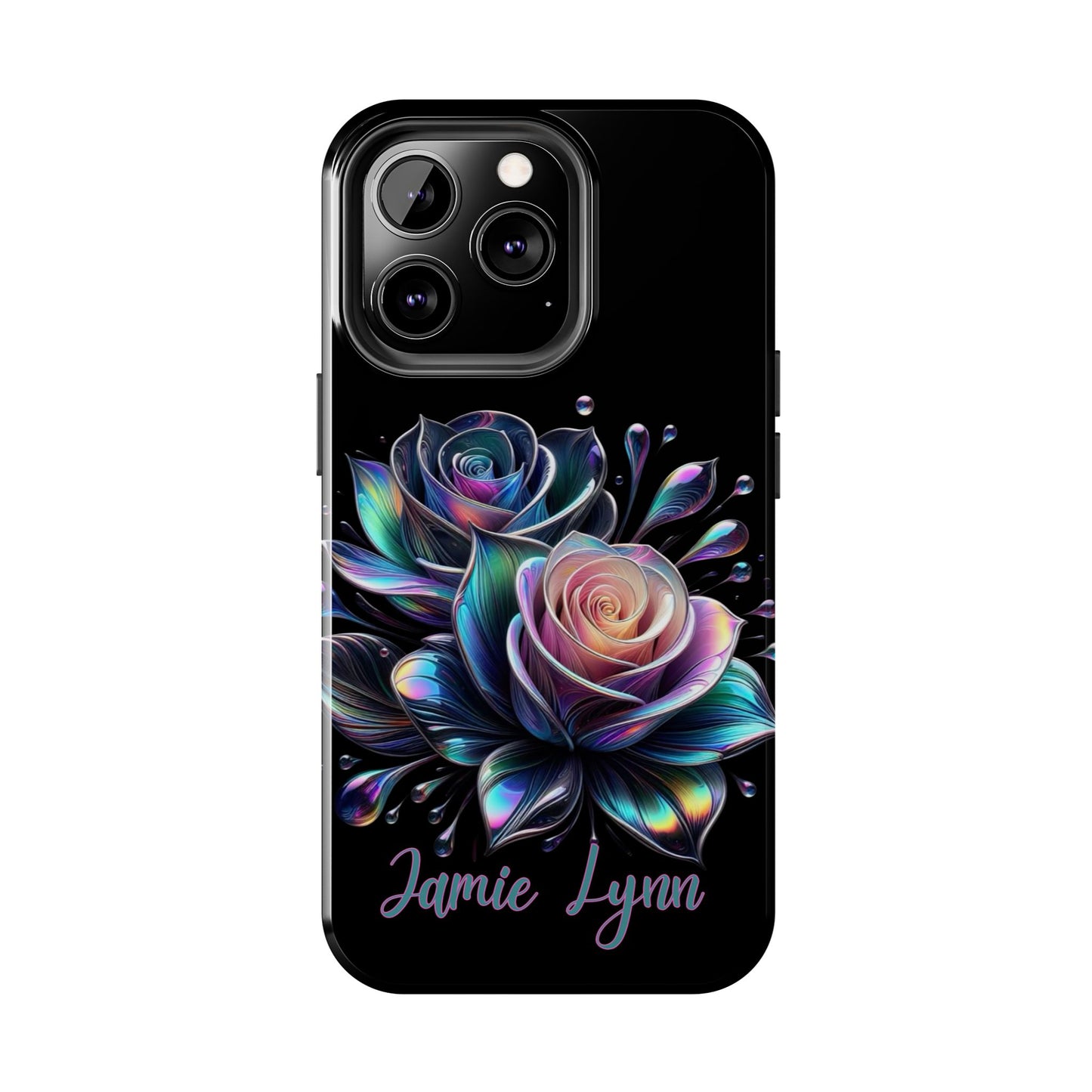 Personalized lotus rose floral phone case- iPhone compatible