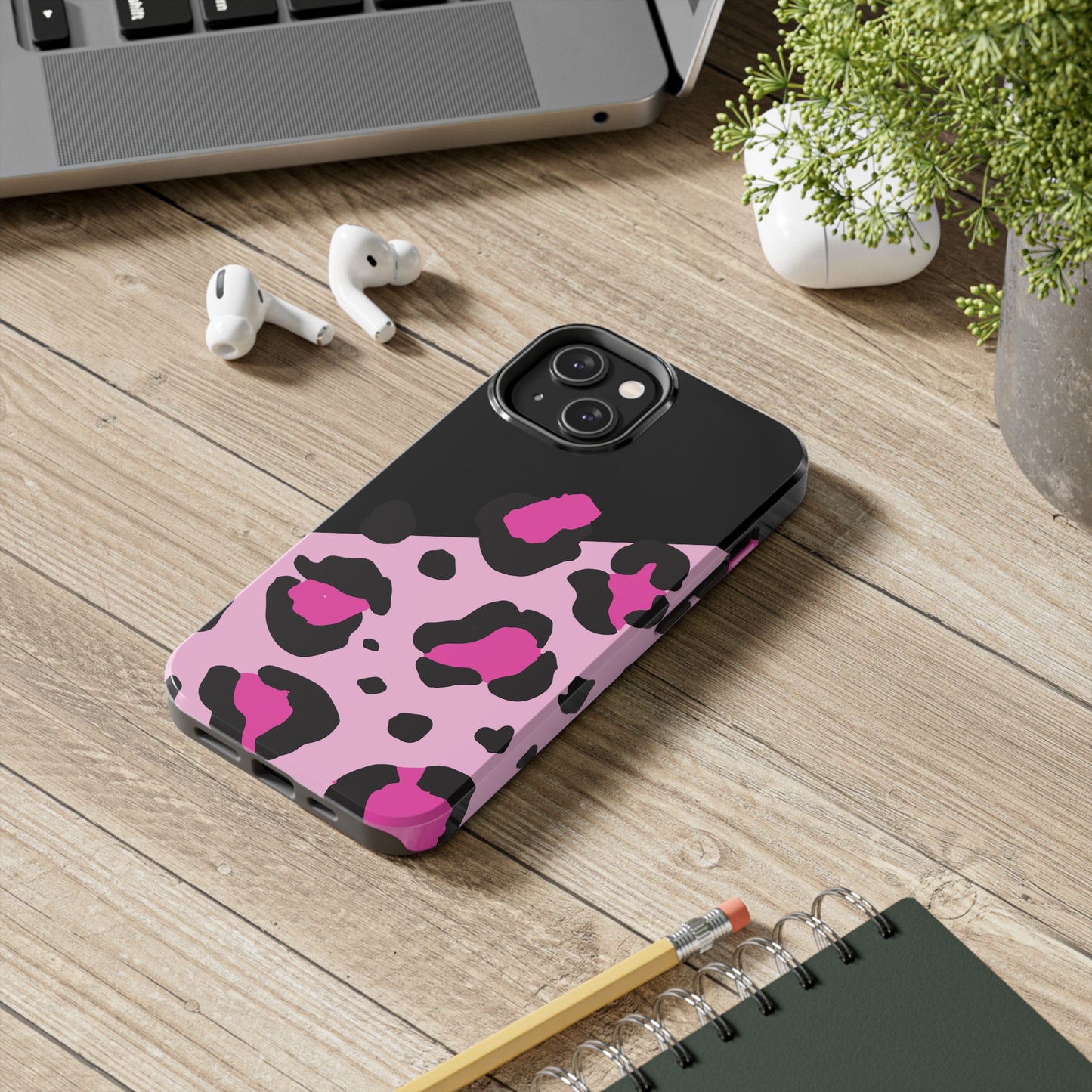 pink & black leopard print Tough Phone Cases iPhone 14 pro max accessories