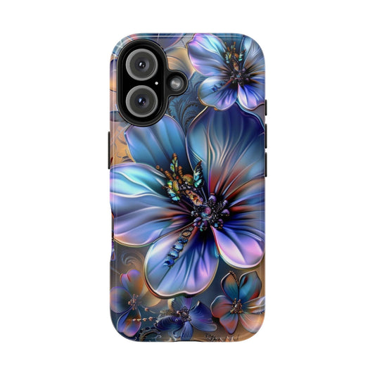 Jeweled hibiscus, floral iPhone Cover, flower Accessory, Cute Phone Protector, seasonal Tech