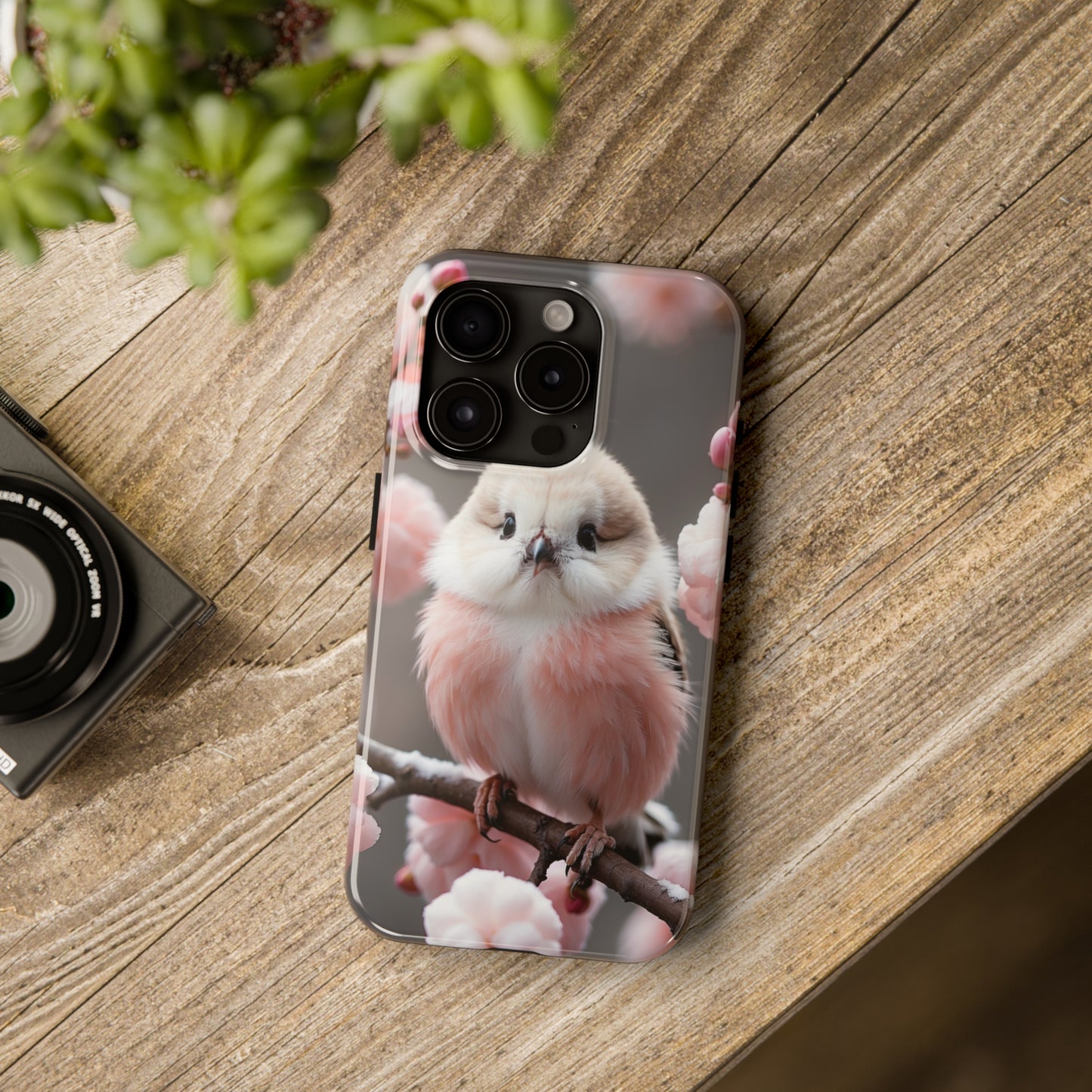 Cherry blossom pink bird Tough Phone Case iPhone 15 accessories