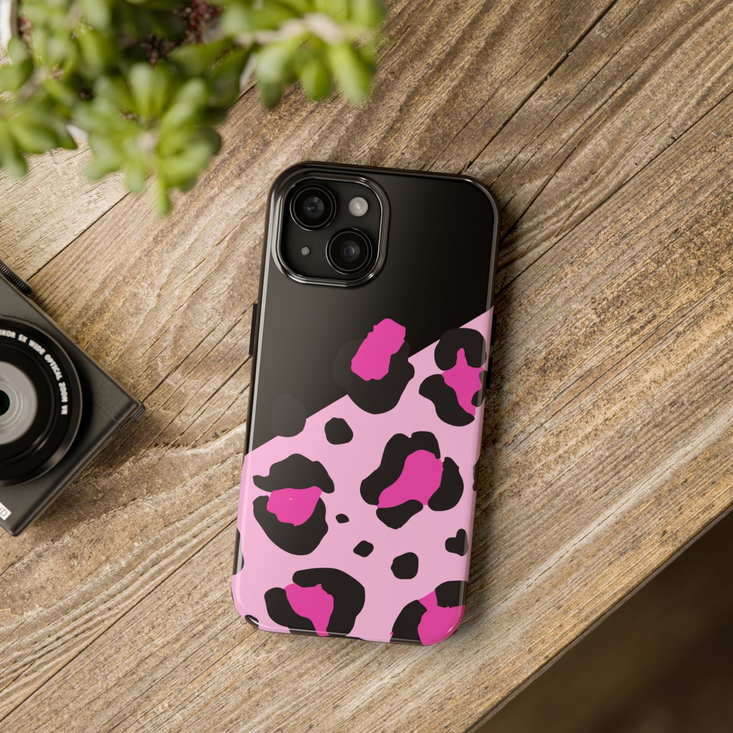 pink & black leopard print Tough Phone Cases iPhone 14 pro max accessories