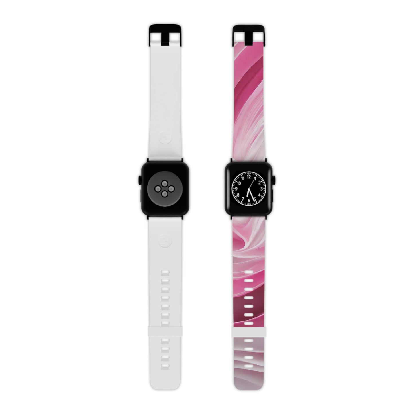 Pink & white wave Watch Band for Apple Watch Series 1-9, SE and Ultra, 38-40mm/ 42-44mm