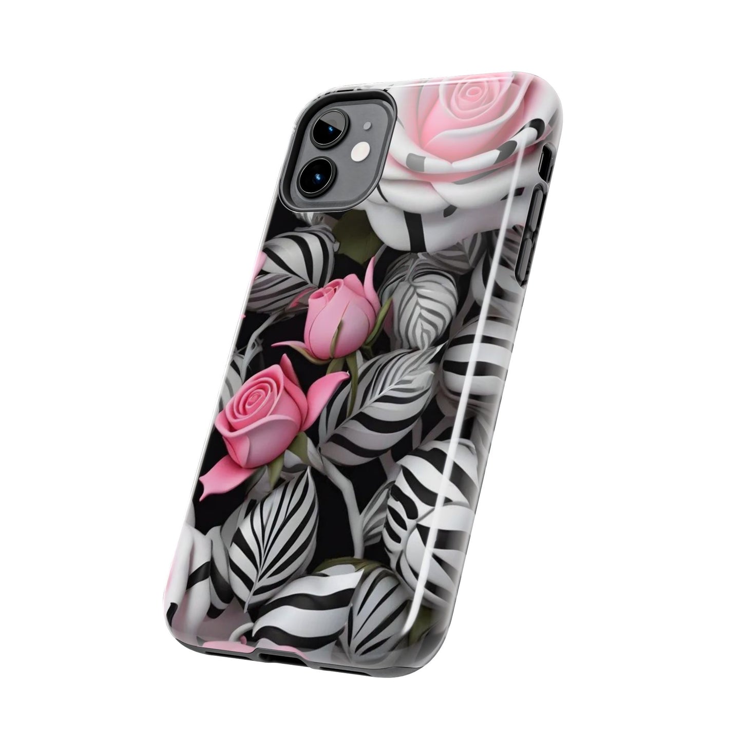 Zebra rose iPhone case Models 11-16