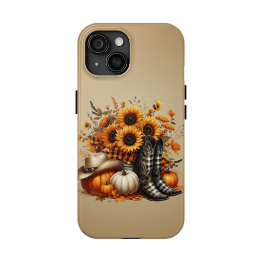 Cute fall cowgirl, fall iPhone Cover, Festive Holiday Accessory, Cute fall Phone Protector, seasonal Tech