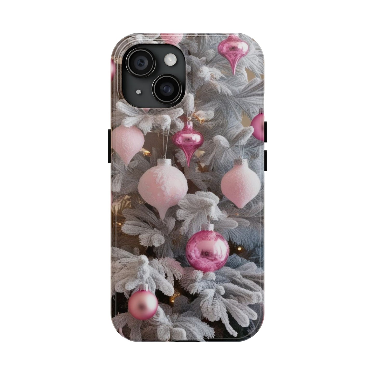 Pink Christmas iPhone 16 Case, Christmas iPhone Cover, Festive Holiday Accessory, Cute Xmas Phone Protector, Winter Santa Tech