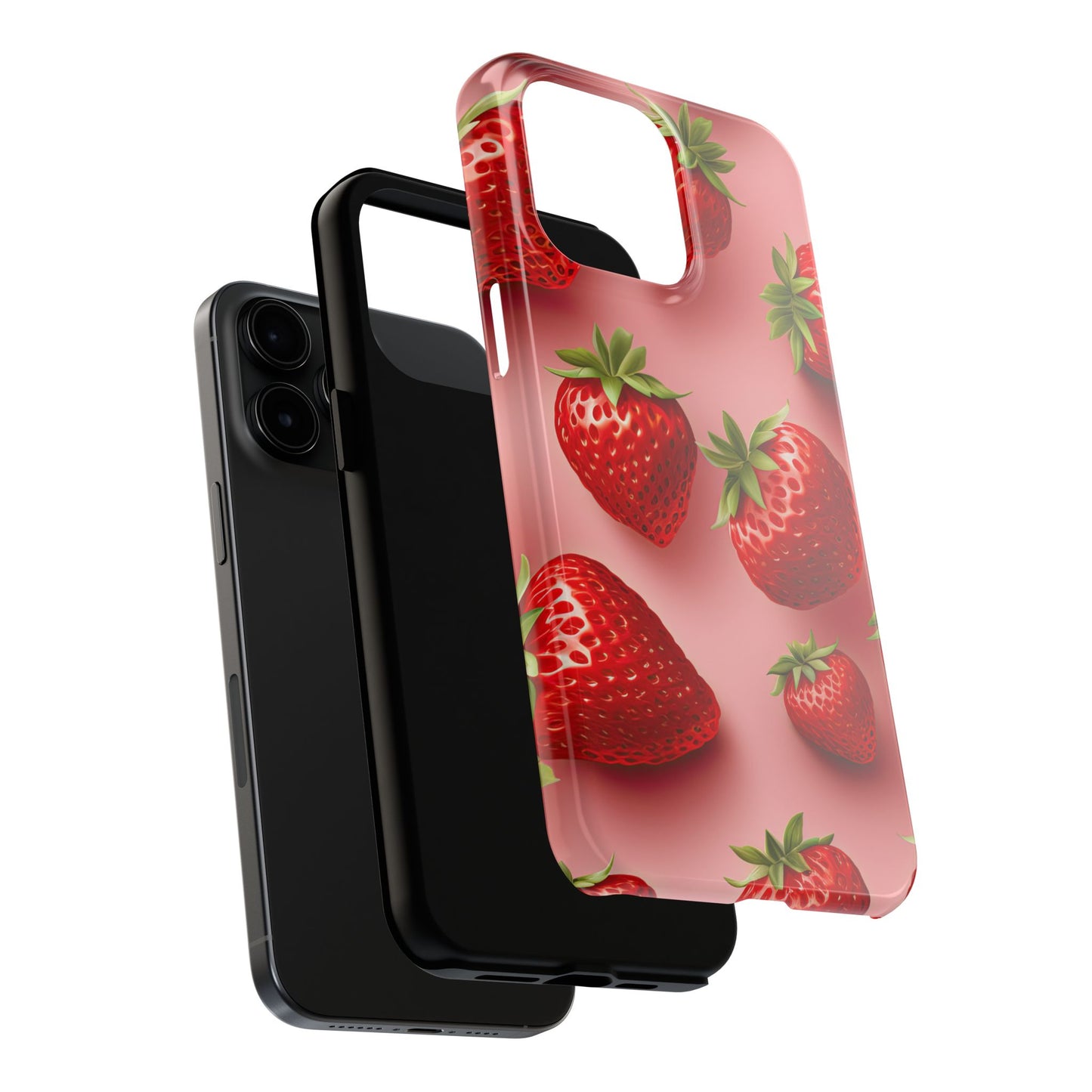 Strawberry dream summer aesthetics iPhone case. Compatible with iPhone models 11-16 Custom phone case for smartphones. design for Girls, Woman