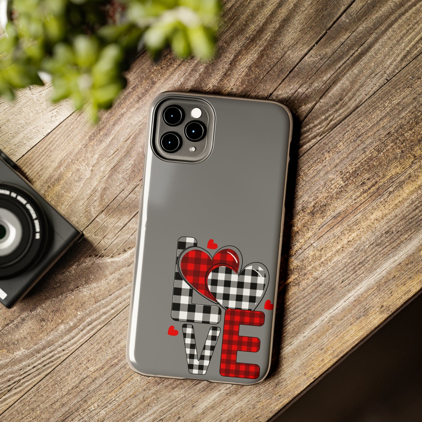 Grey LOVE/ Tough iPhone Case