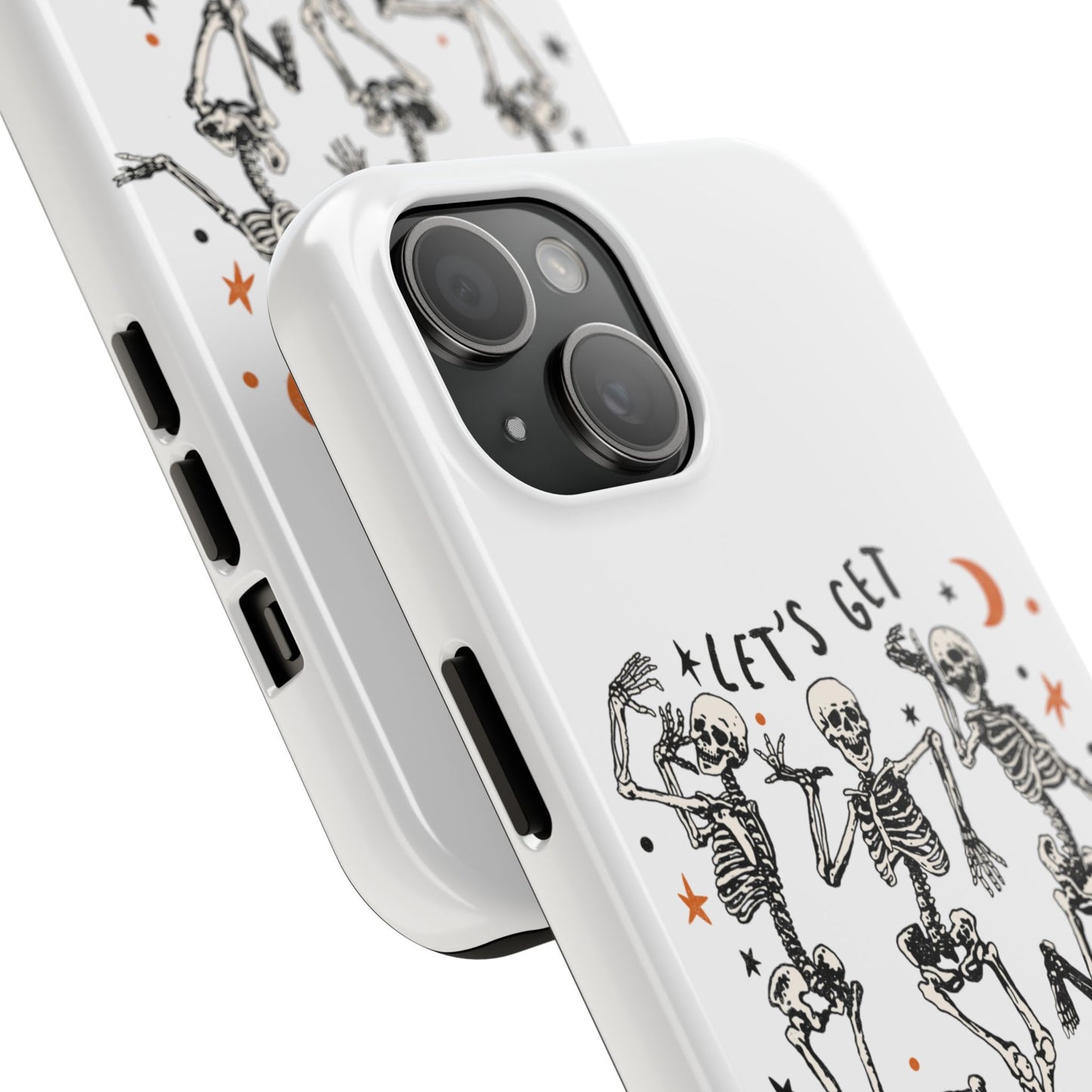 Let's get Halloweird, Halloween dancing skeletons/ Tough Phone Cases