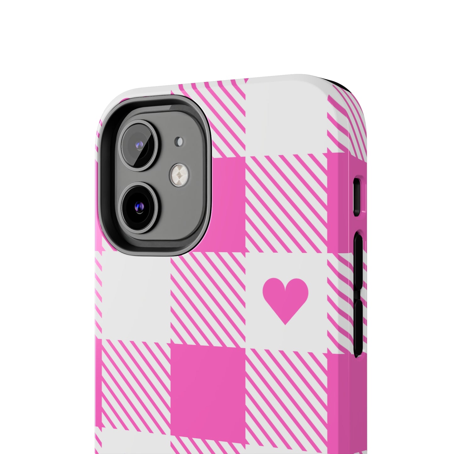 Hearts & Plaid Tough iPhone Case valentines phone case iPhone 15 accessories