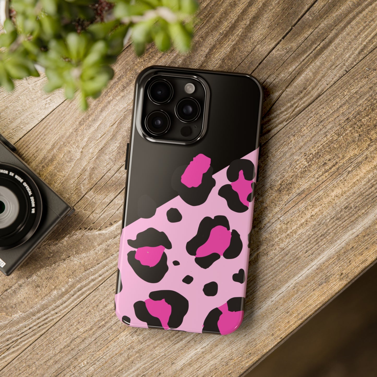 pink & black leopard print Tough Phone Cases iPhone 14 pro max accessories