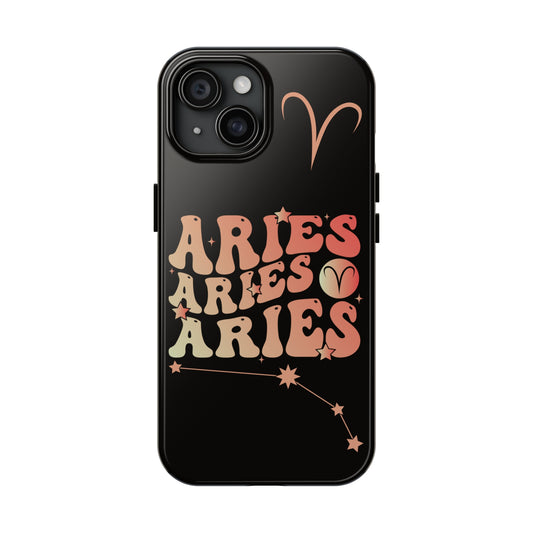 Aries bubble letter Tough iPhone Case iphone 14 accessories