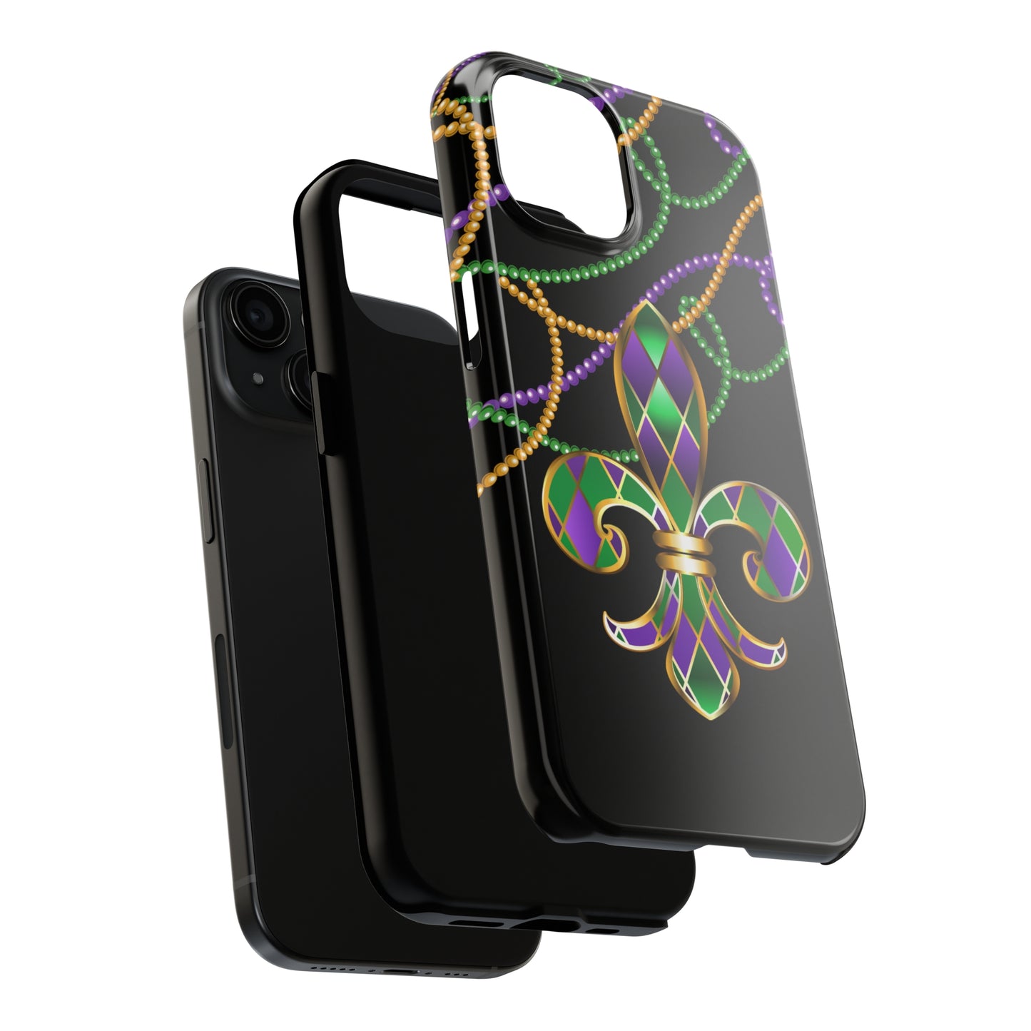 Blacked out Mardi Gras Tough iPhone Case iPhone 15 accessories