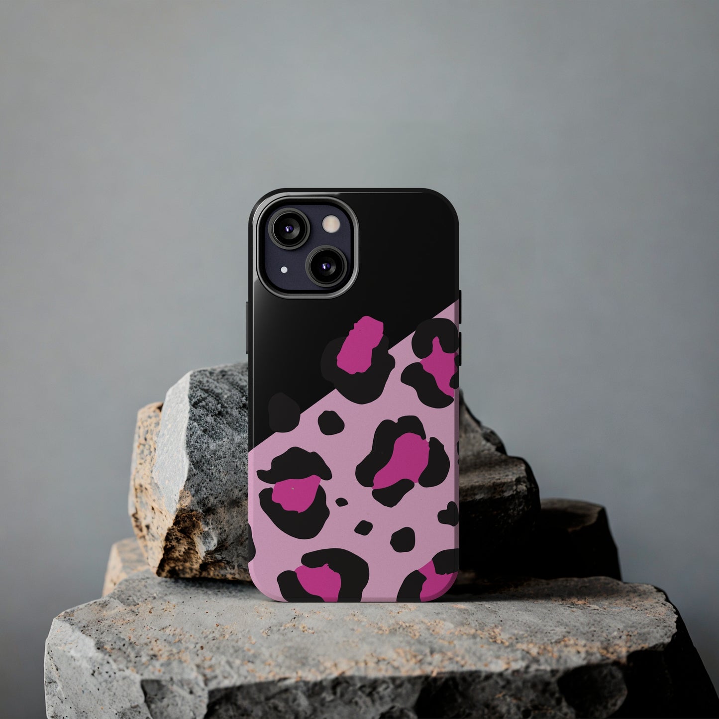 pink & black leopard print Tough Phone Cases iPhone 14 pro max accessories