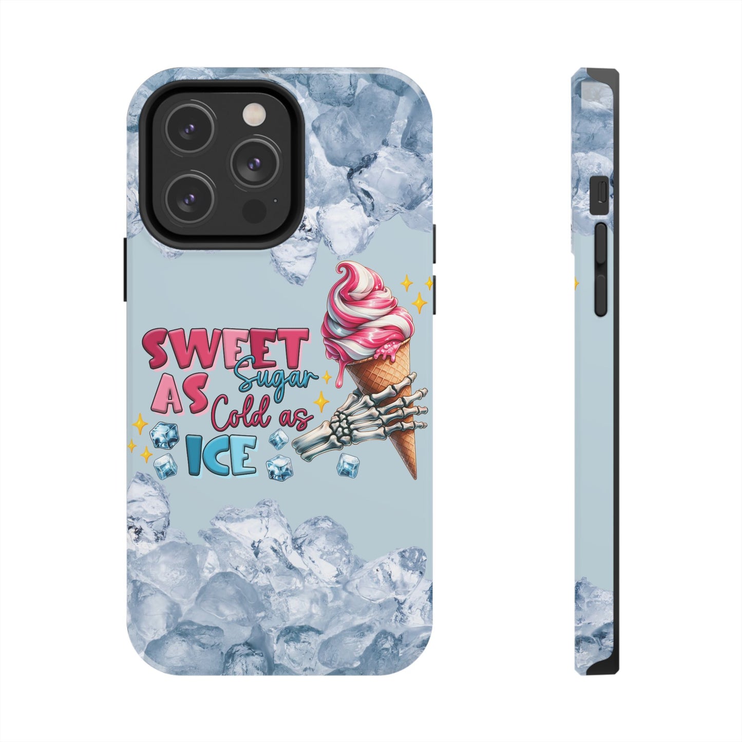 Cold as ice summer aesthetics iPhone case. Compatible with iPhone models 11-16 Custom phone case for smartphones. design for Girls, Woman
