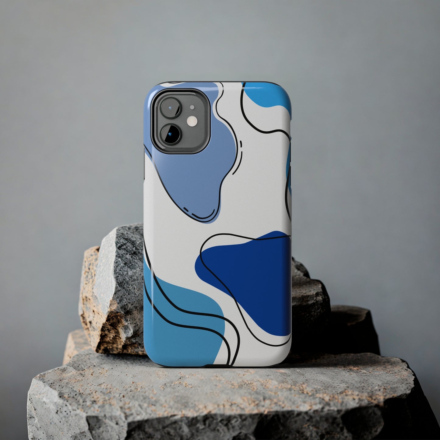 Blue Boho/ Tough iPhone Case/ Abstract