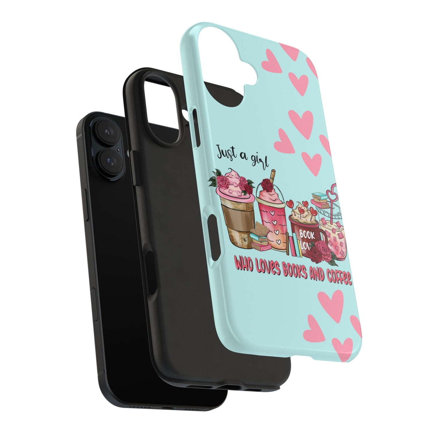 Just a girl who loves books & coffee iPhone Case-girly aesthetic phone accessory