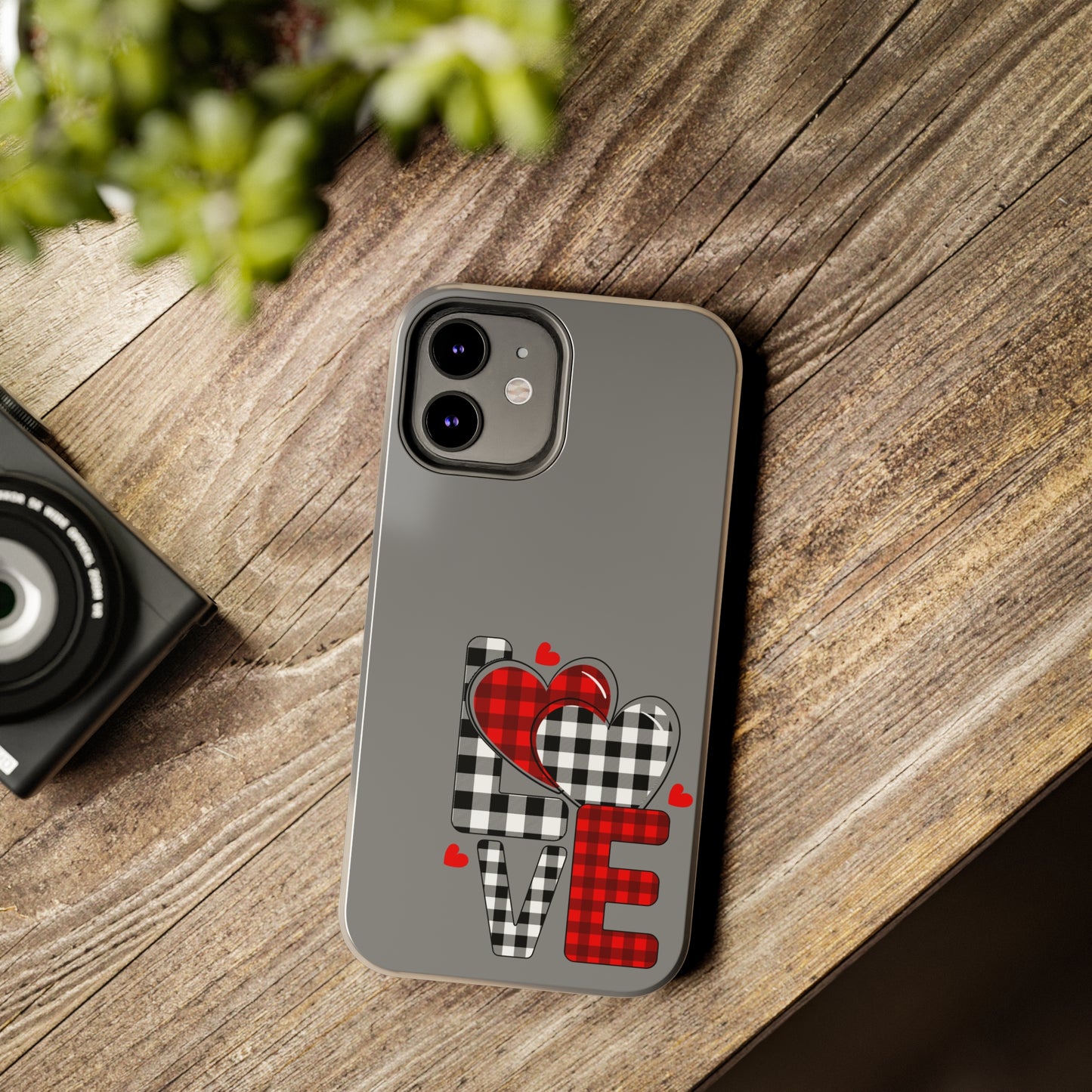 Grey LOVE/ Tough iPhone Case