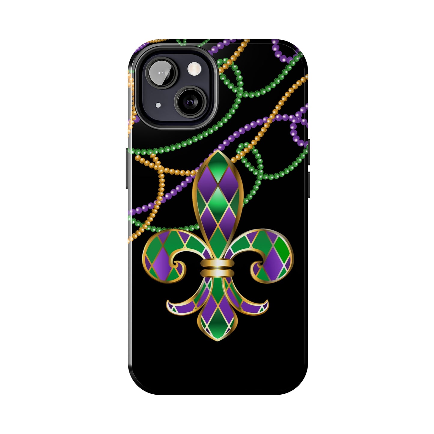 Blacked out Mardi Gras Tough iPhone Case iPhone 15 accessories