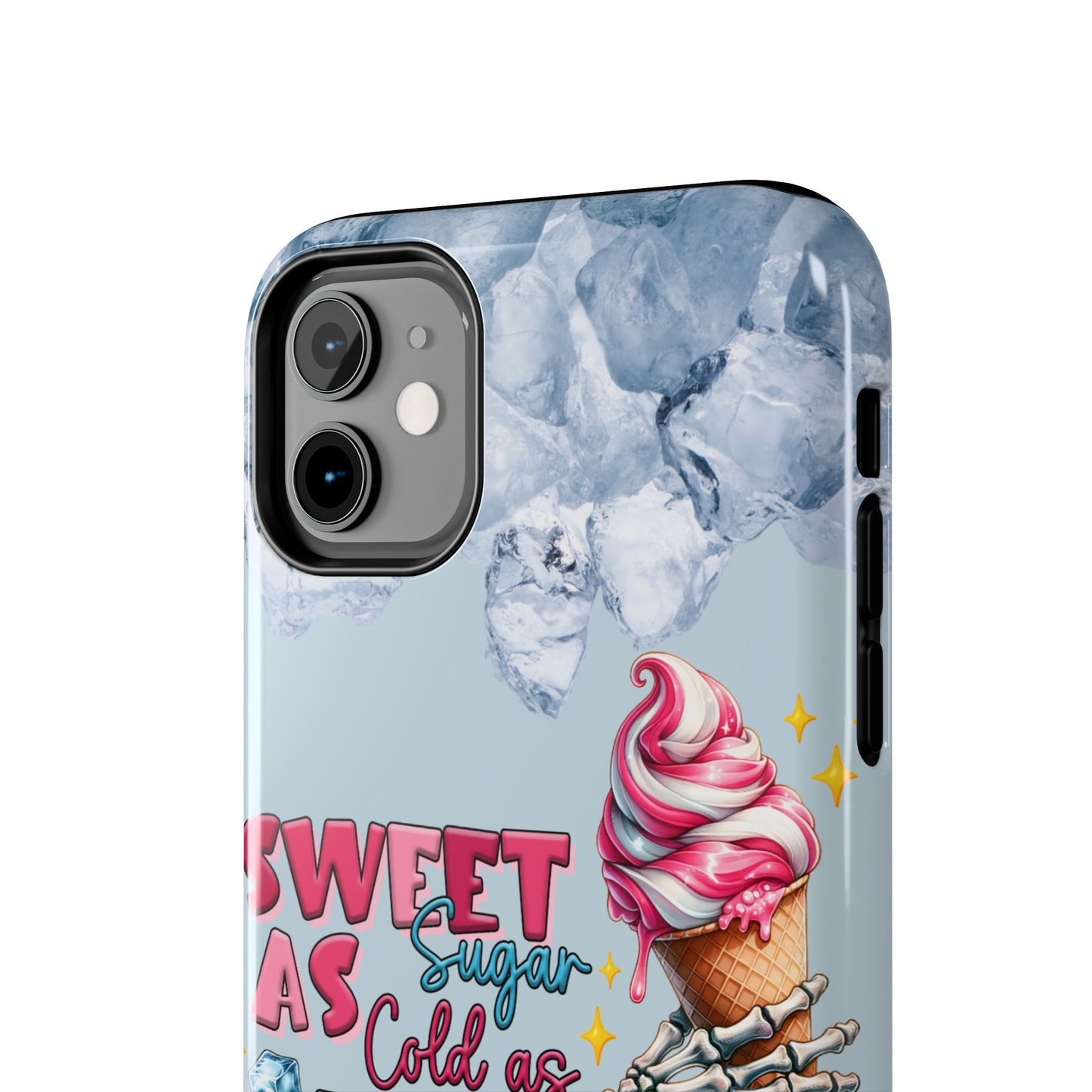 Cold as ice summer aesthetics iPhone case. Compatible with iPhone models 11-15 including all mini, plus, pro & pro max. Custom phone case for smartphones. design for Girls, Woman