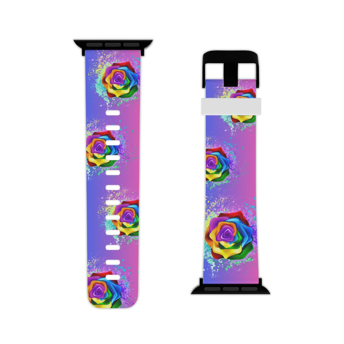 Psychedelic rose Watch Band for Apple Watch Series 1-9, SE and Ultra, 38-40mm/ 42-44mm