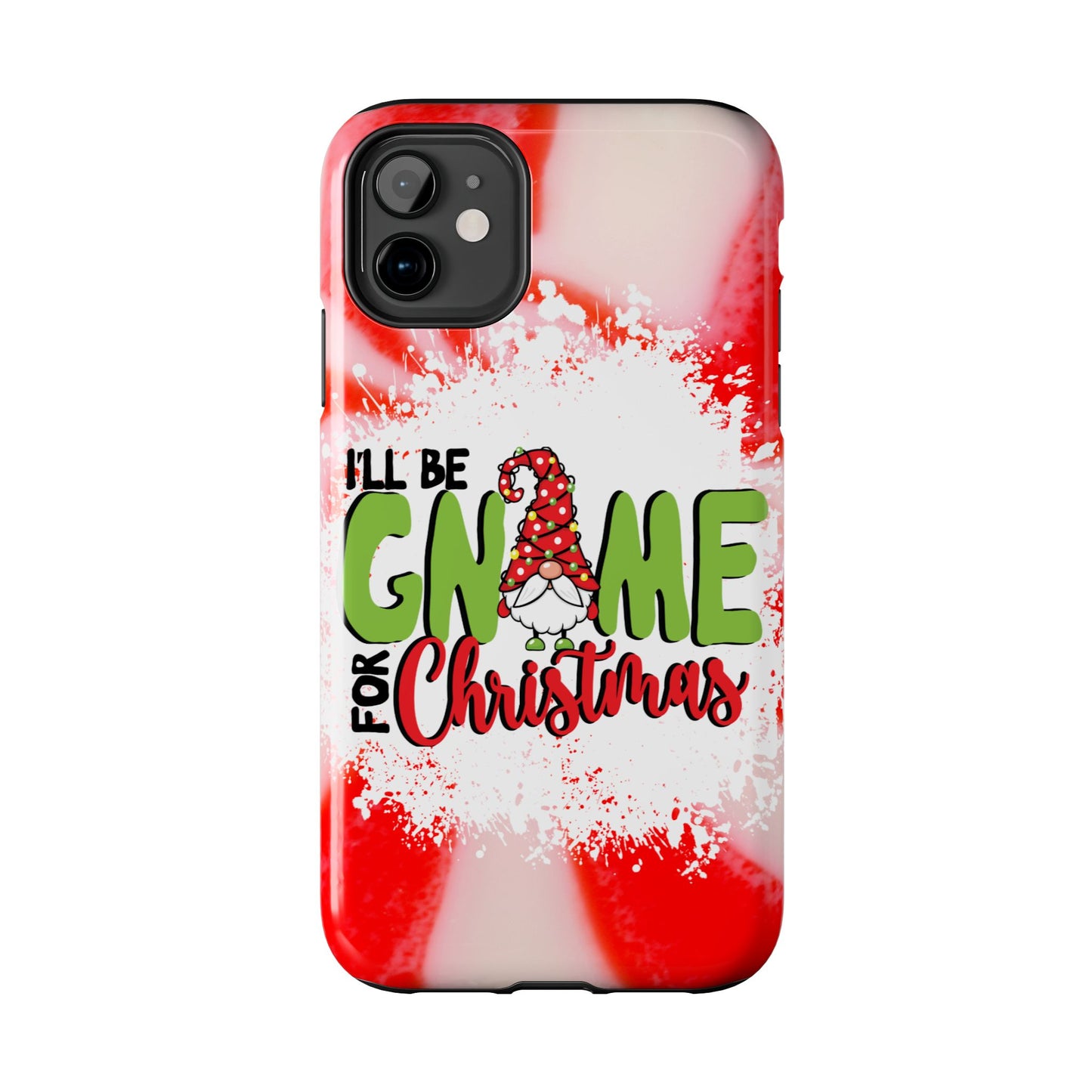 Cute Gnome for Christmas iPhone case. Compatible with iPhone models 11-16 including all mini, plus, pro & pro max. Custom phone case for smartphones. design for Girls, Woman