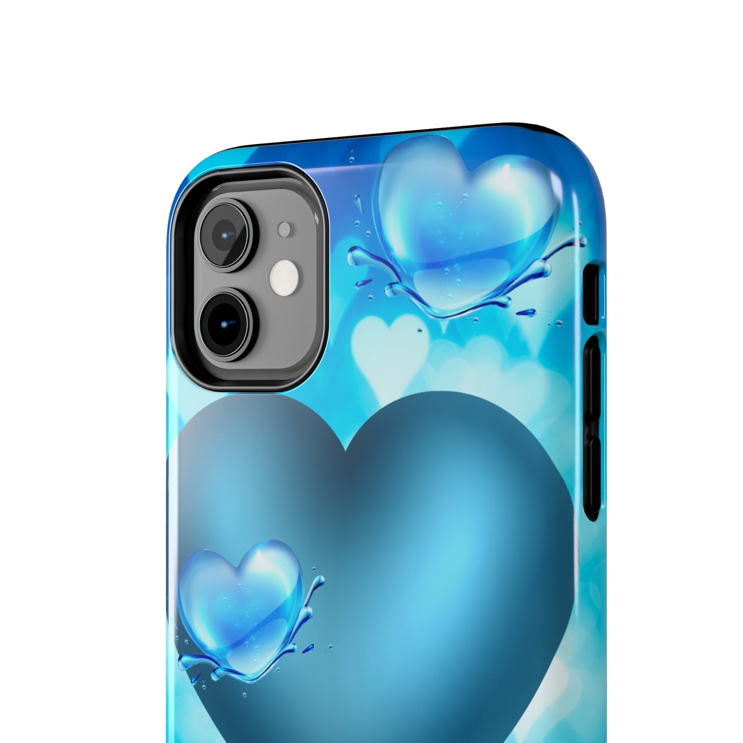 Blue hearts custom iPhone case