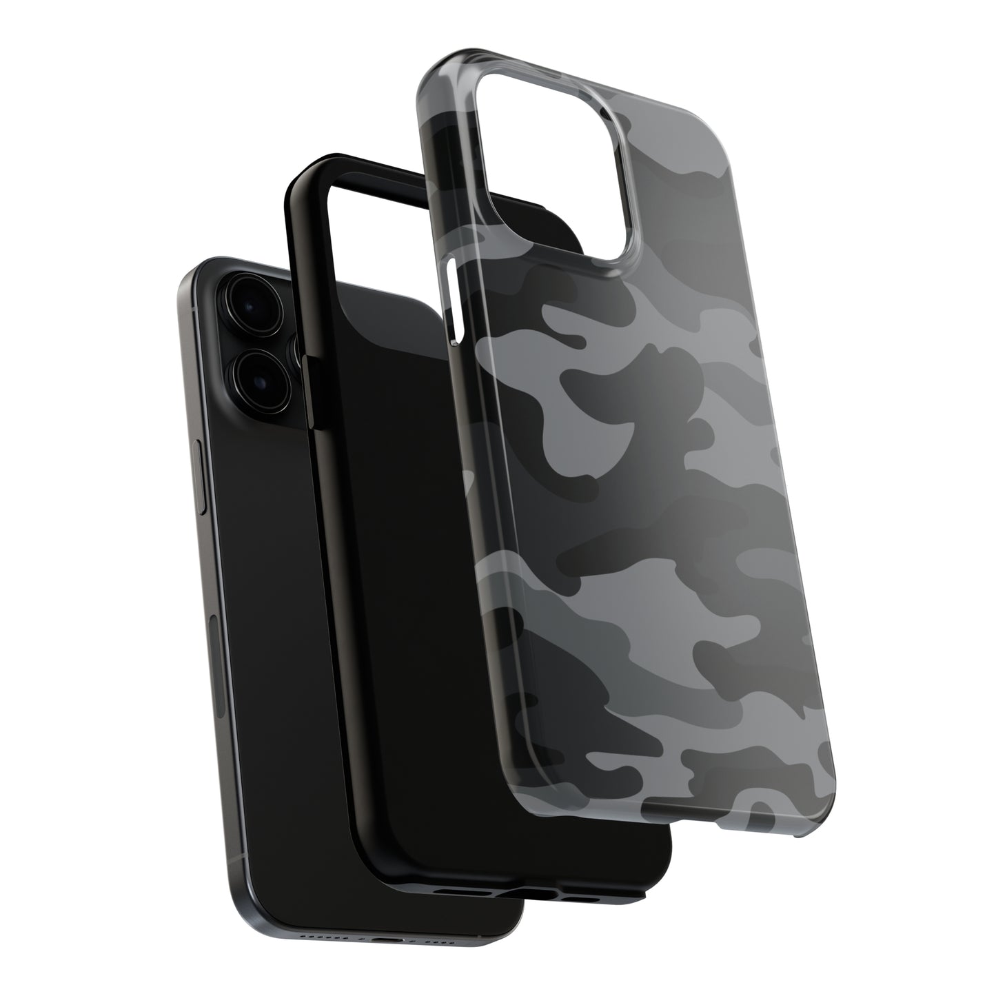 Black & Grey Camo Tough iPhone Case iPhone 15 accessories