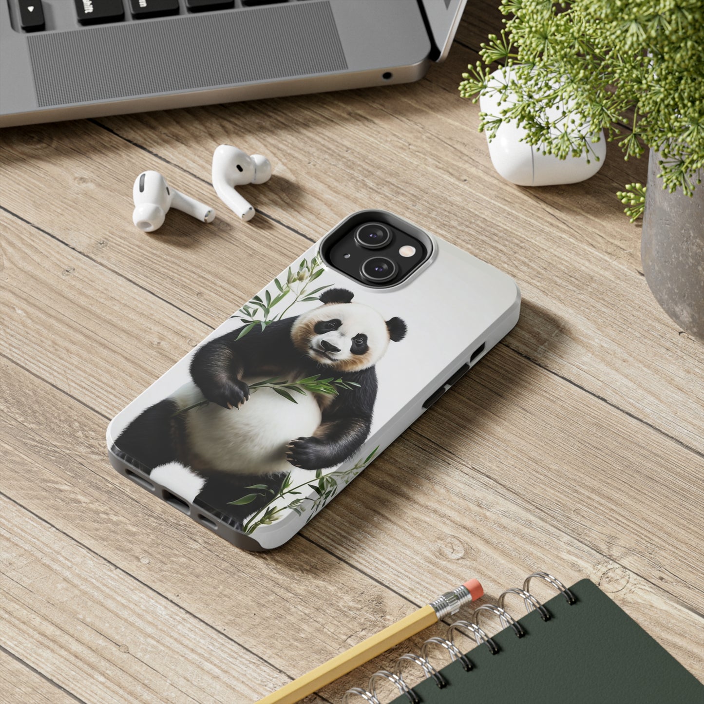 Panda & Bamboo/ Tough iPhone Case/ iPhone accessories/ Nature