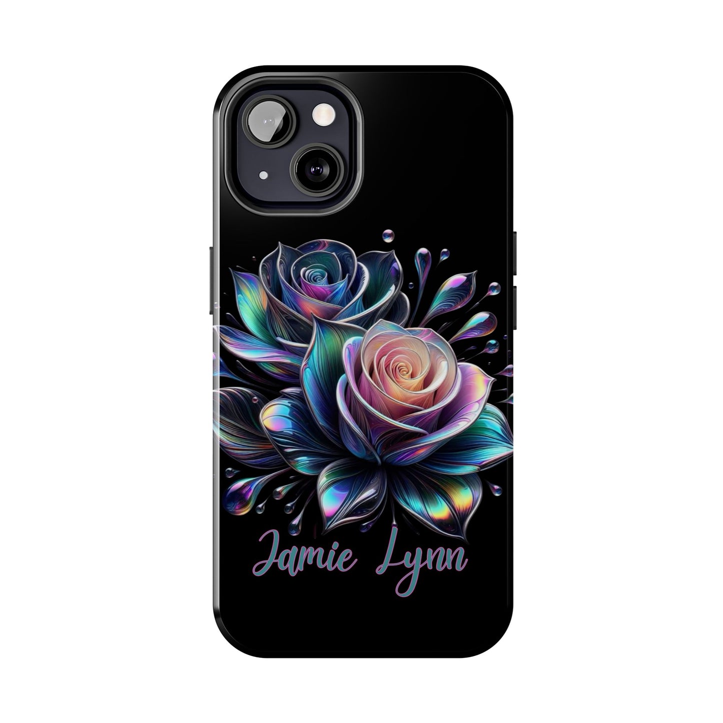 Personalized lotus rose floral phone case- iPhone compatible