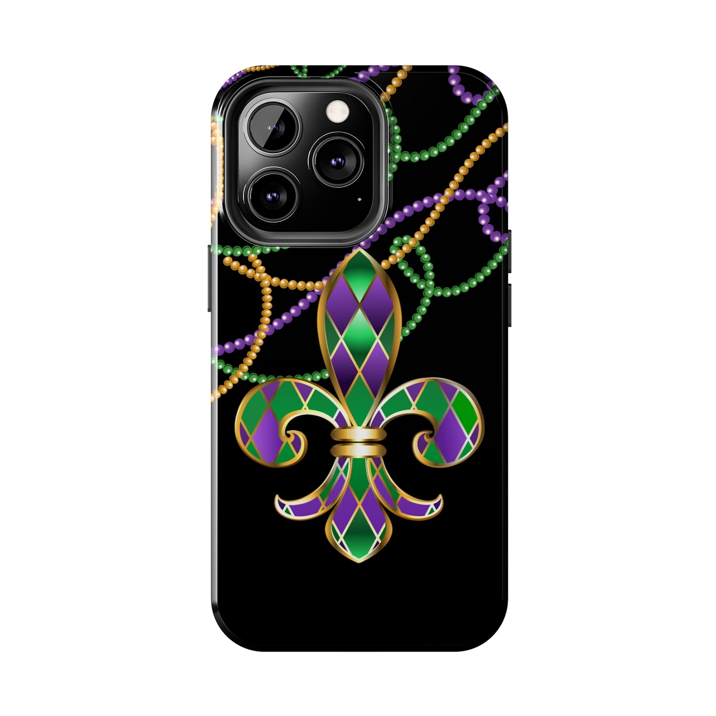 Blacked out Mardi Gras Tough iPhone Case iPhone 15 accessories