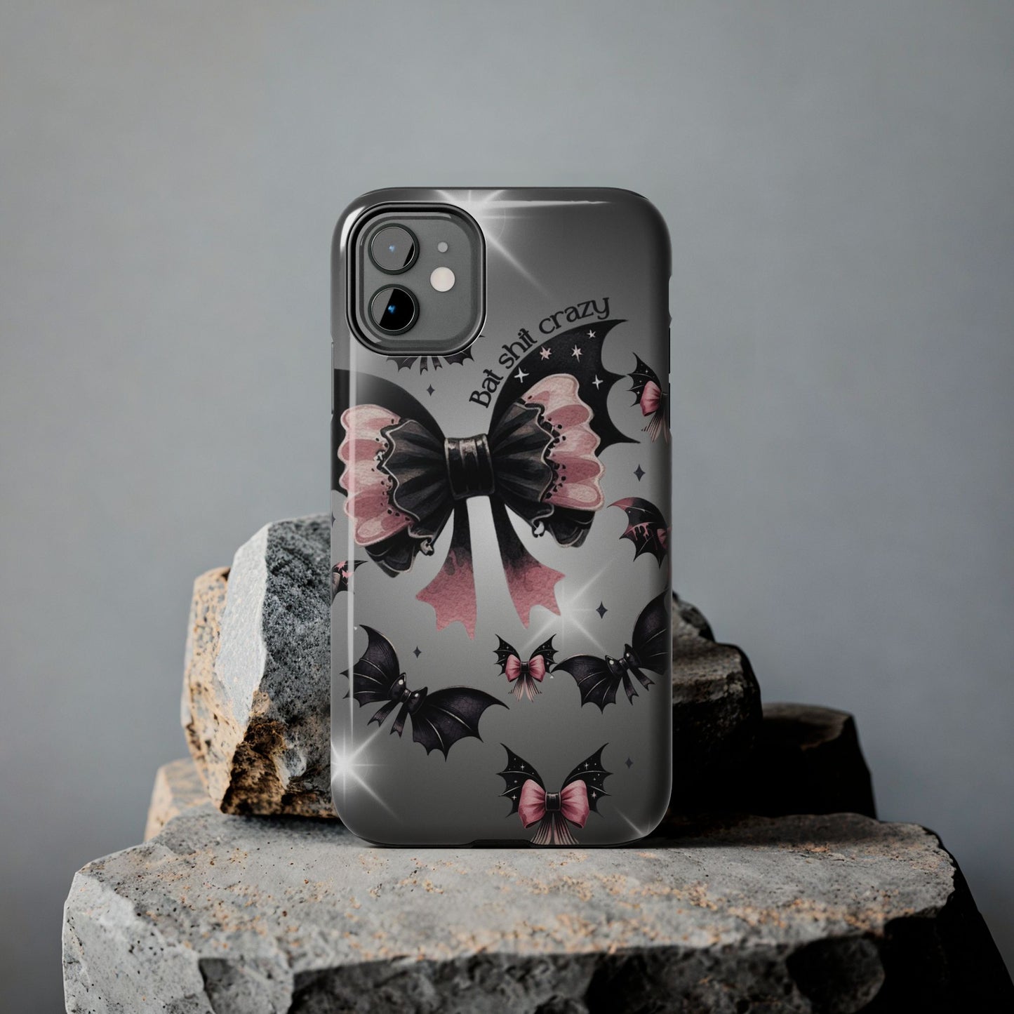 Bats & Bows Halloween themed iPhone case Models 11-15