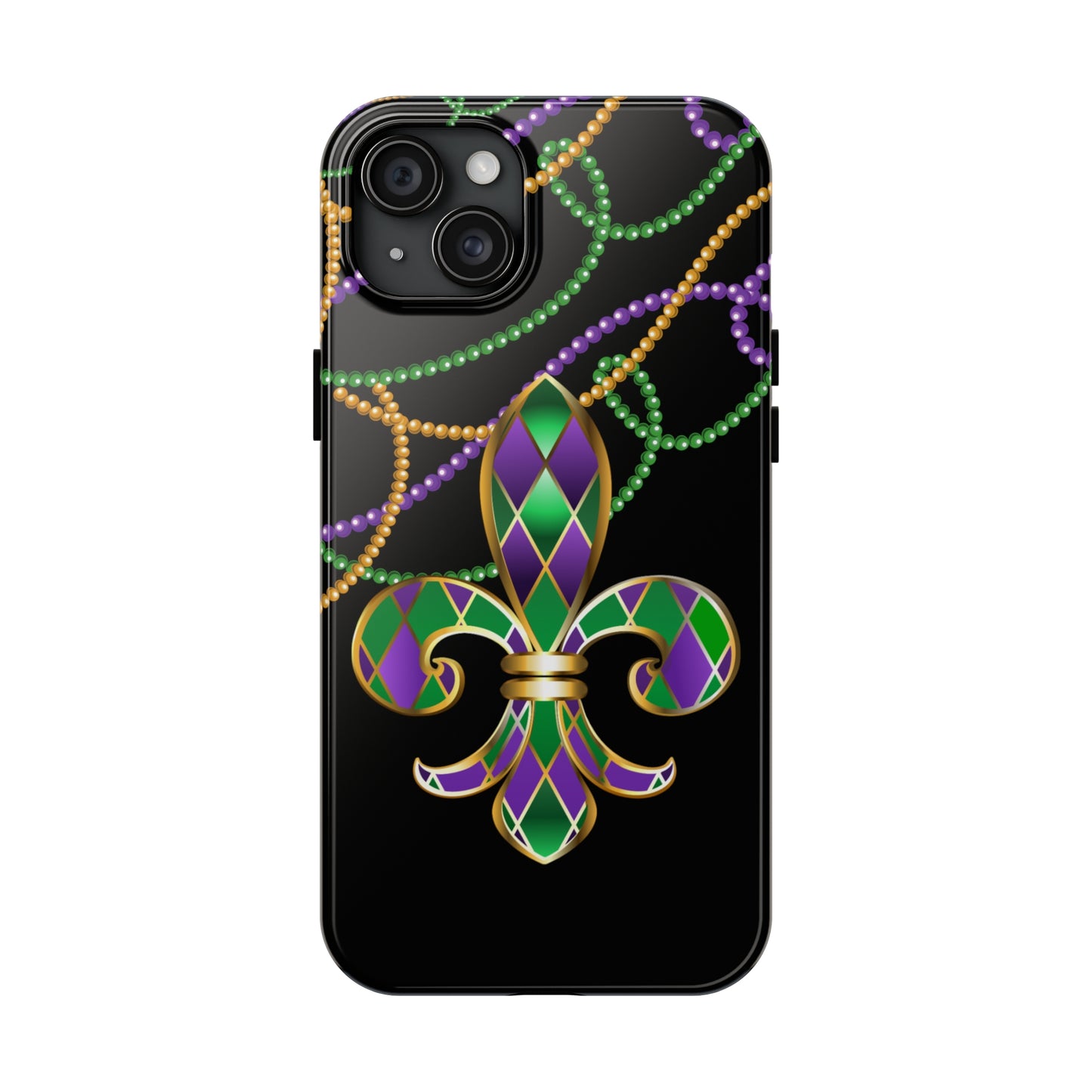 Blacked out Mardi Gras Tough iPhone Case iPhone 15 accessories