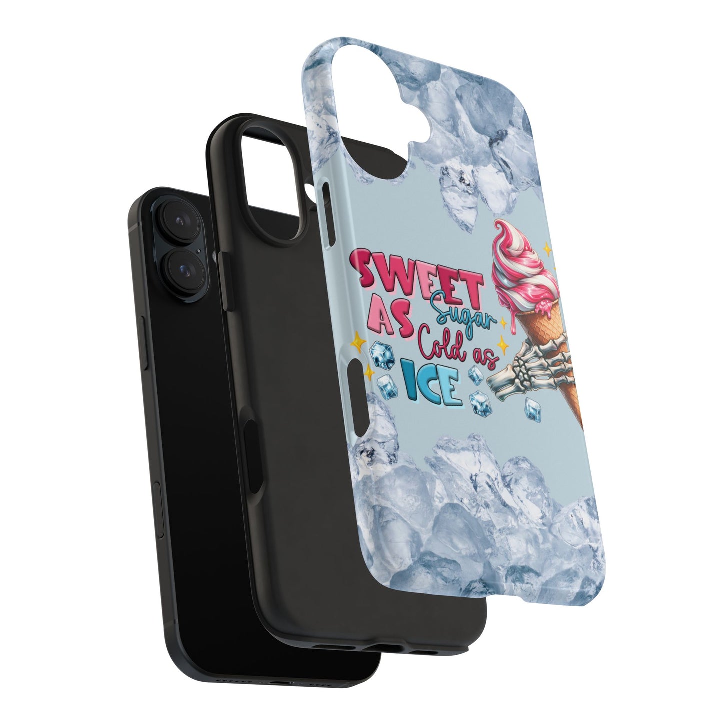 Cold as ice summer aesthetics iPhone case. Compatible with iPhone models 11-16 Custom phone case for smartphones. design for Girls, Woman