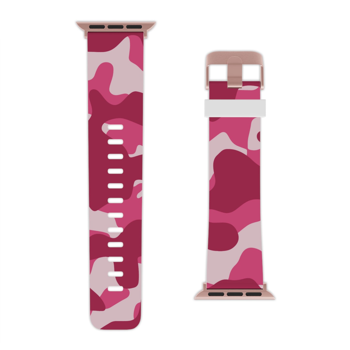 Pink Camo Watch Band for Apple Watch Series 1-9, SE and Ultra, 38-40mm/ 42-44mm