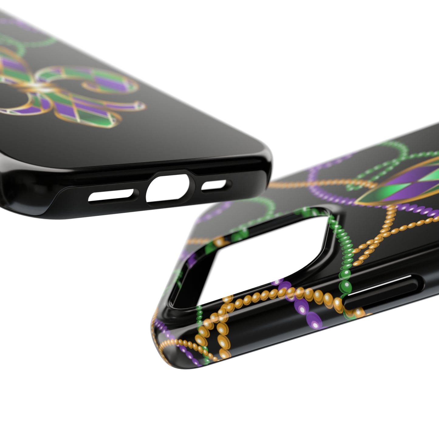 Blacked out Mardi Gras Tough iPhone Case iPhone 15 accessories