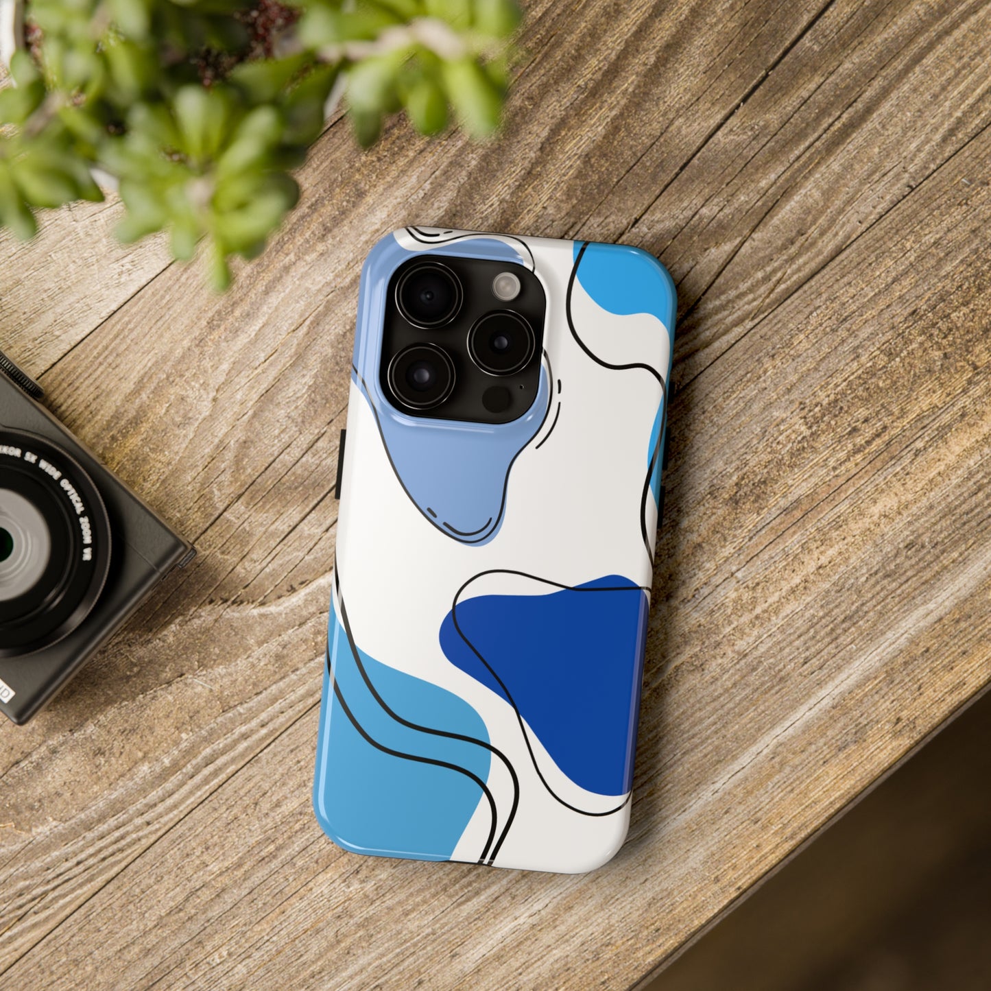 Blue Boho/ Tough iPhone Case/ Abstract