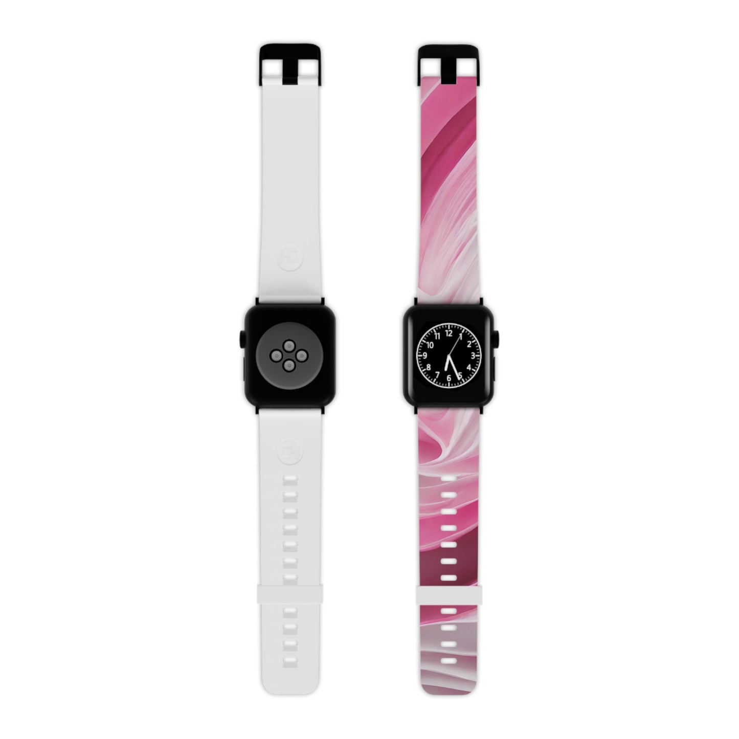 Pink & white wave Watch Band for Apple Watch Series 1-9, SE and Ultra, 38-40mm/ 42-44mm