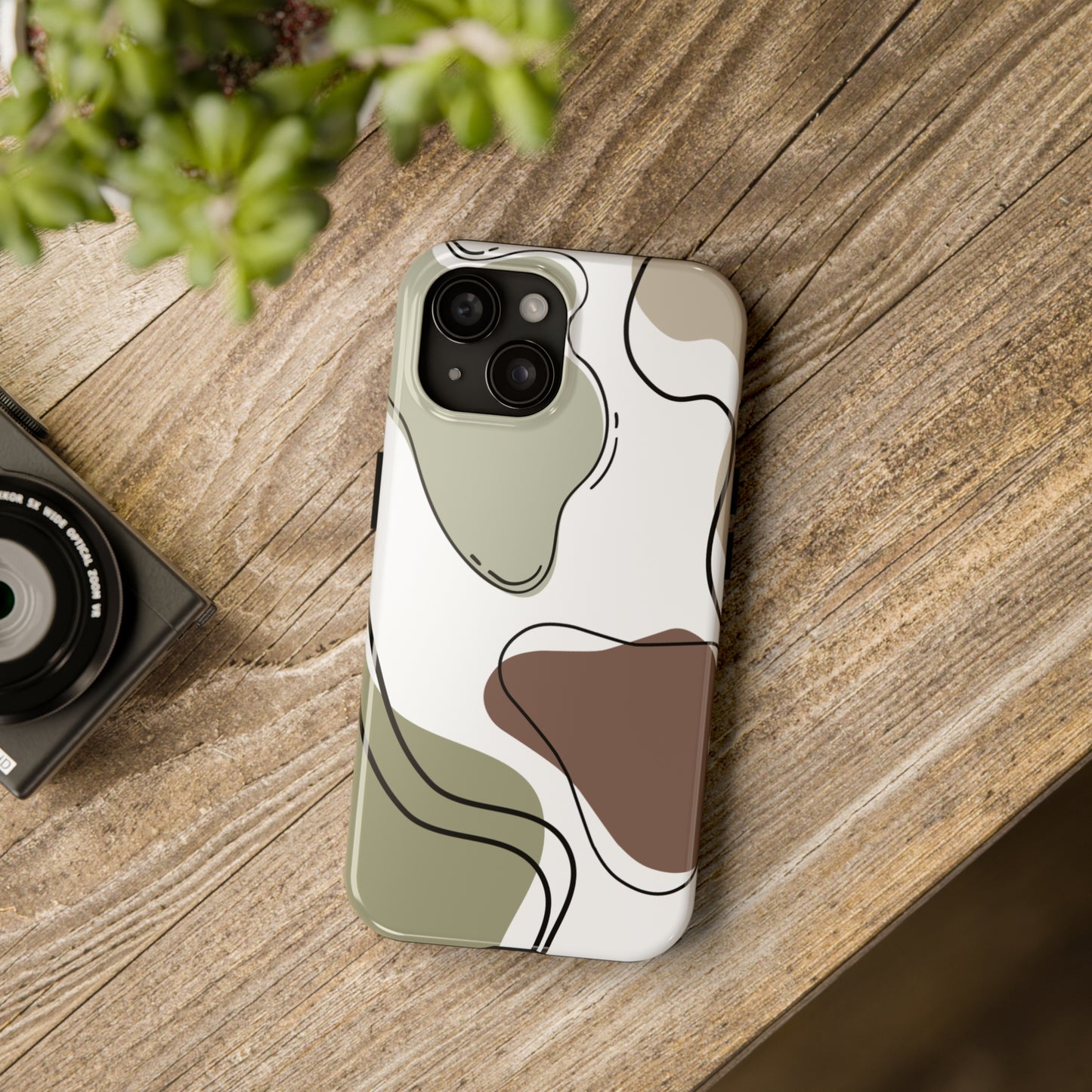 Boho green/ Tough iPhone Case/ Abstract