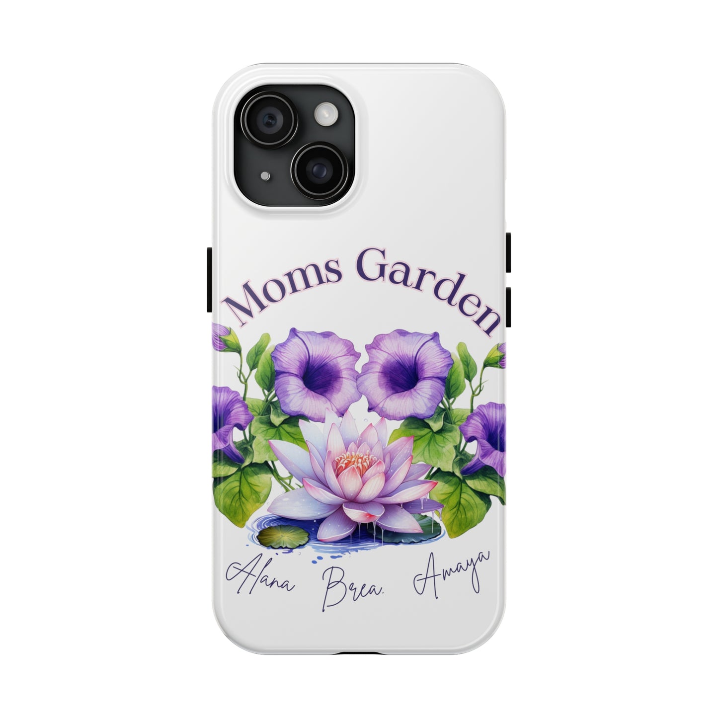 Custom "Moms Garden" personalized birth flower phone case Mother's Day gift