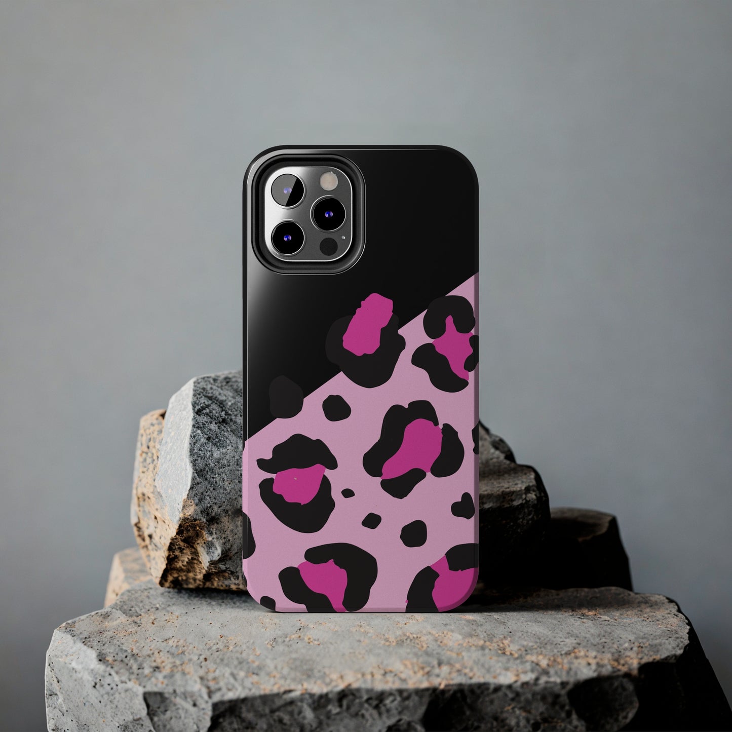 pink & black leopard print Tough Phone Cases iPhone 14 pro max accessories