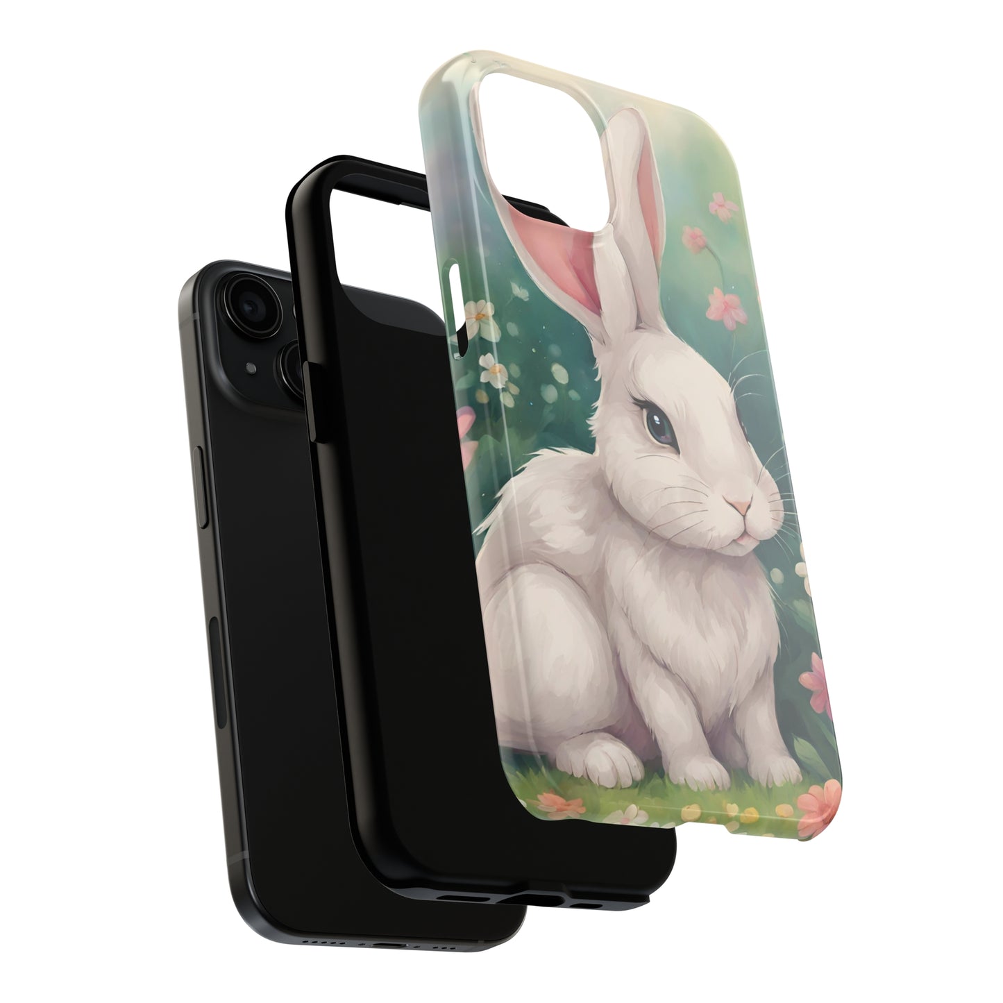 Watercolor bunny Tough Phone Case iPhone 14 accessories