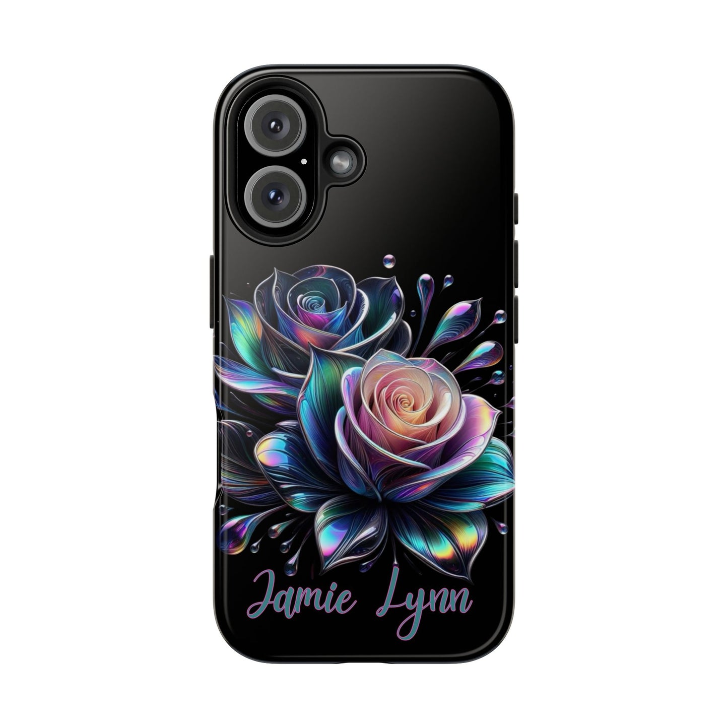 Personalized lotus rose floral phone case- iPhone compatible