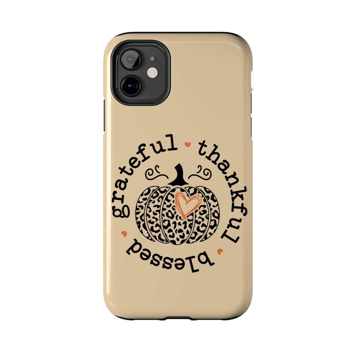 Grateful & Blessed iPhone 16 Case, Fall iPhone Cover, Festive Holiday Accessory, Cute fall Phone Protector, seasonal Tech