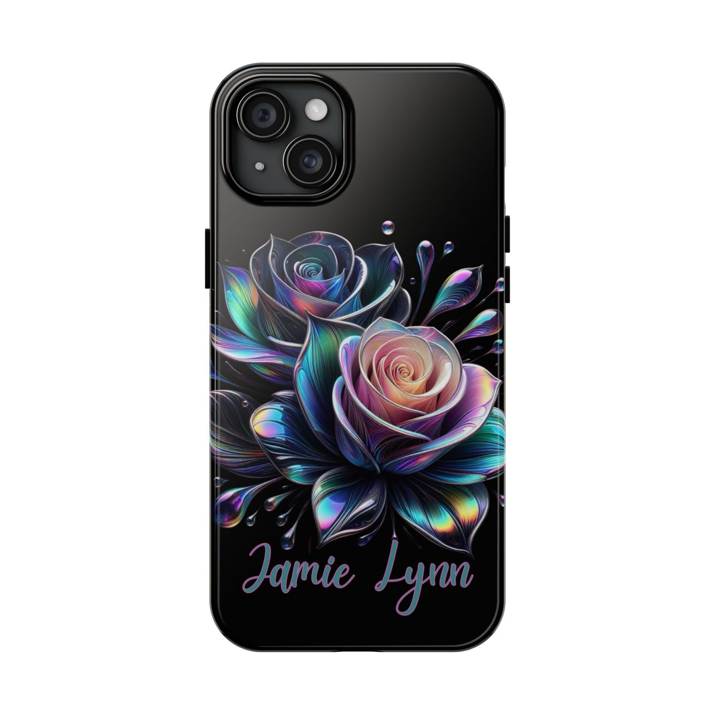Personalized lotus rose floral phone case- iPhone compatible