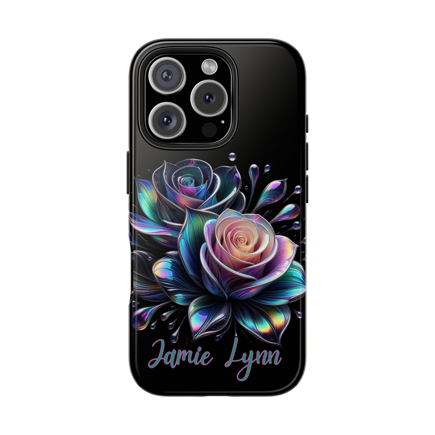 Personalized lotus rose floral phone case- iPhone compatible